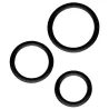 Get Lock Lot de 3 cockrings Silicone Magnum Force Noir